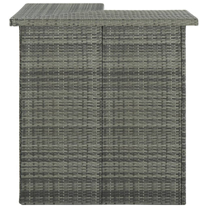 NNEVL 16 Piece Garden Bar Set with Cushions Poly Rattan Grey