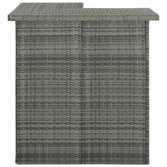 NNEVL 16 Piece Garden Bar Set with Cushions Poly Rattan Grey