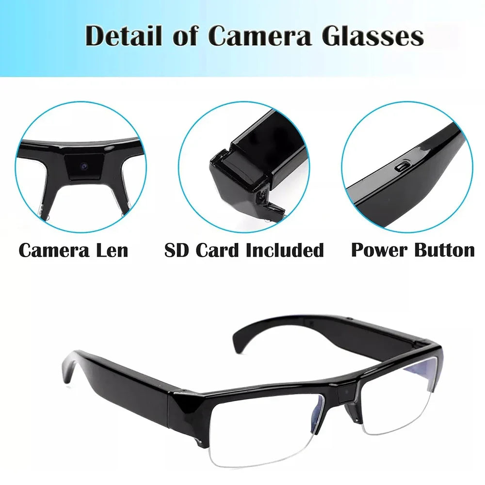 1080P HD Mini Camera Glasses Wearable DVR Video Recorder