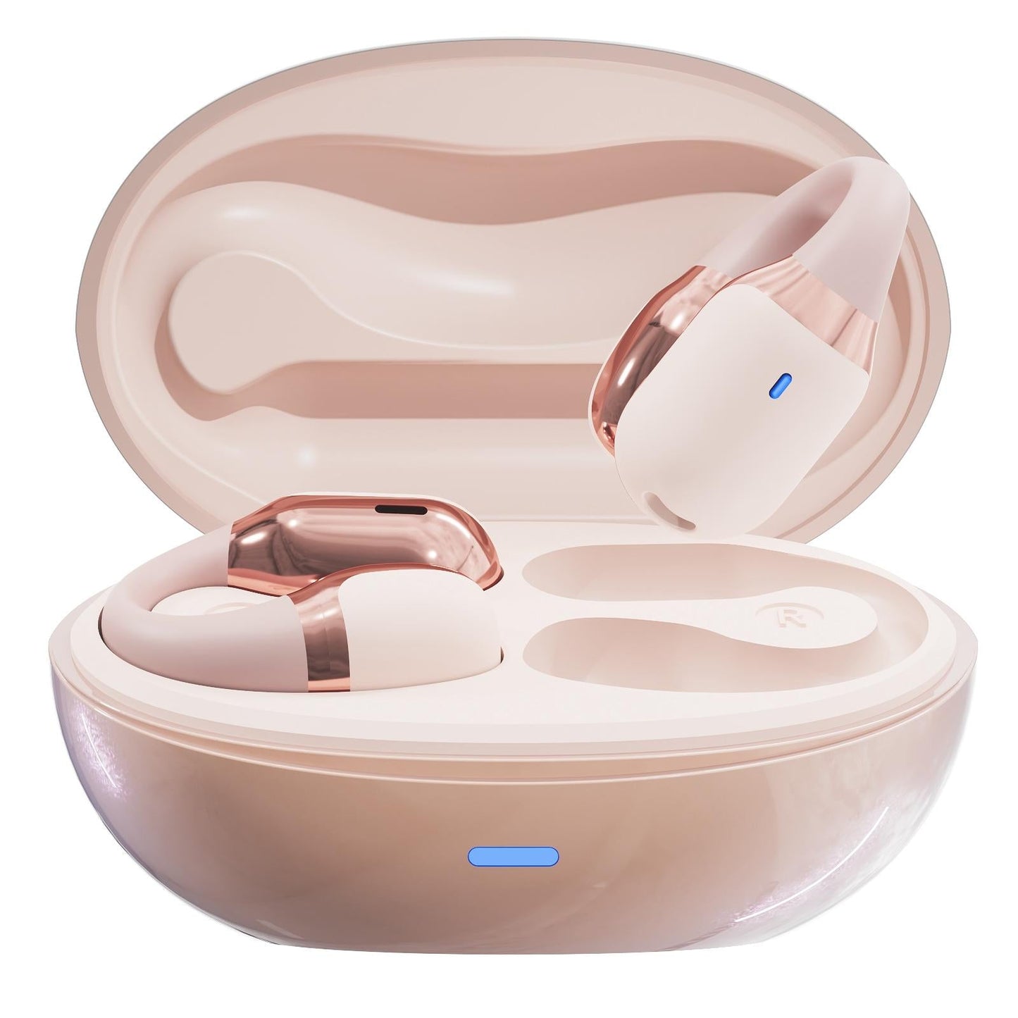 NNEDSZ Wireless Sports Bluetooth Earphones With Air Conduction - F16 Tws - Pink