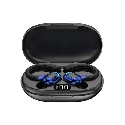 NNEDSZ Wireless Bluetooth Earphones With Charging Case - F8 - Red Double Ear