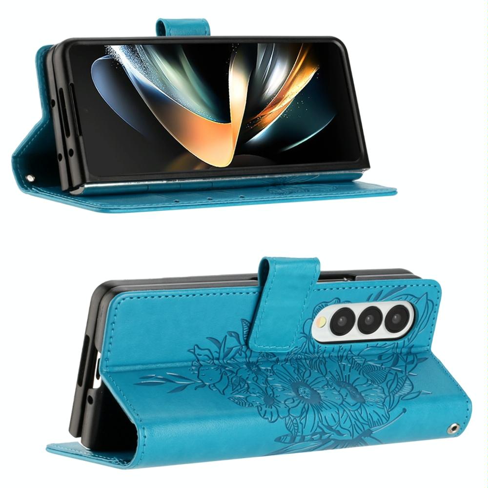 NNEDSZ Butterfly Embossed Leather Phone Case - Light Purple
